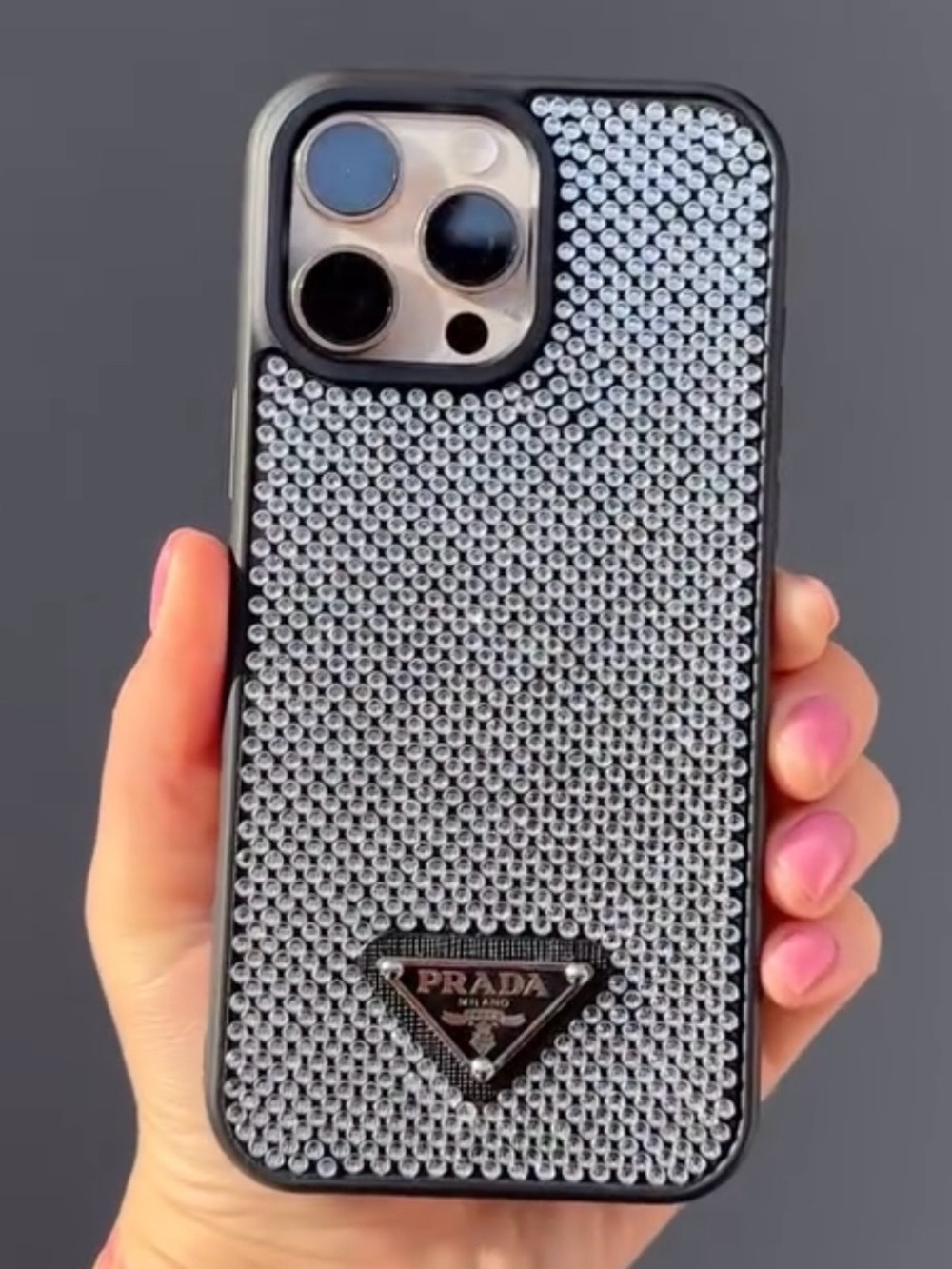 Prada Crystal Rhinestone iPhone 16 Pro Max Case - Picture 10 of 10